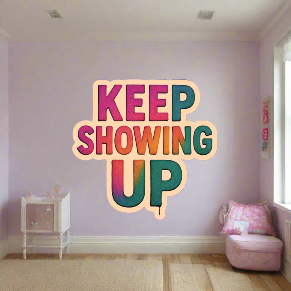 Keep Showing Up - Bubble-free stickers