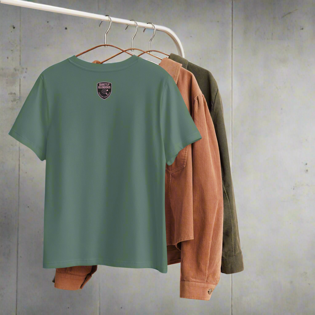 Ladies Padel Organic Ribbed Neck T-Shirt