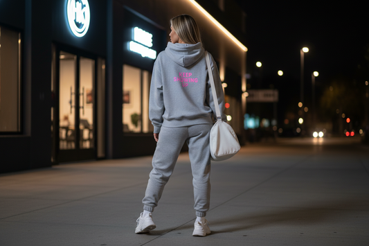 Keep Showing Up Heavyweight Female Hoodie