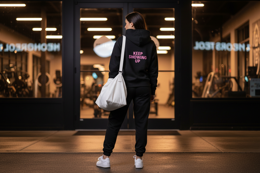 Keep Showing Up Heavyweight Female Hoodie