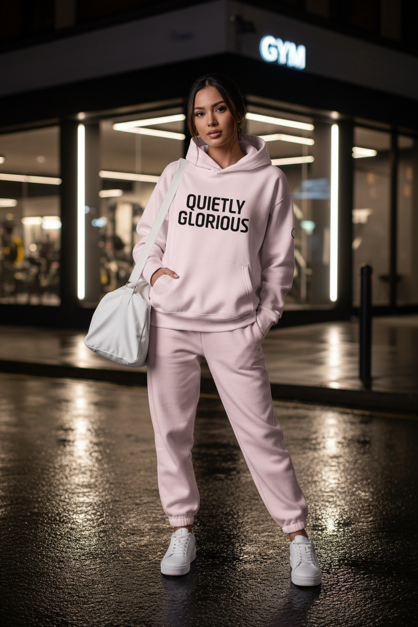 Keep Showing Up Heavyweight Female Hoodie