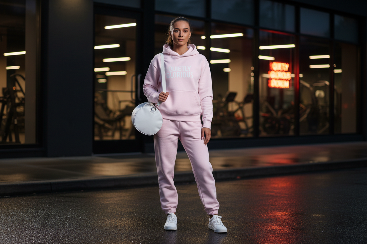 Keep Showing Up Heavyweight Female Hoodie