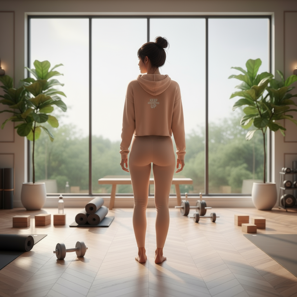 Ladies Cropped Soft Sanctuary Yoga Hoodie